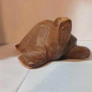 Handcrafted Wooden Turtle Figurine
